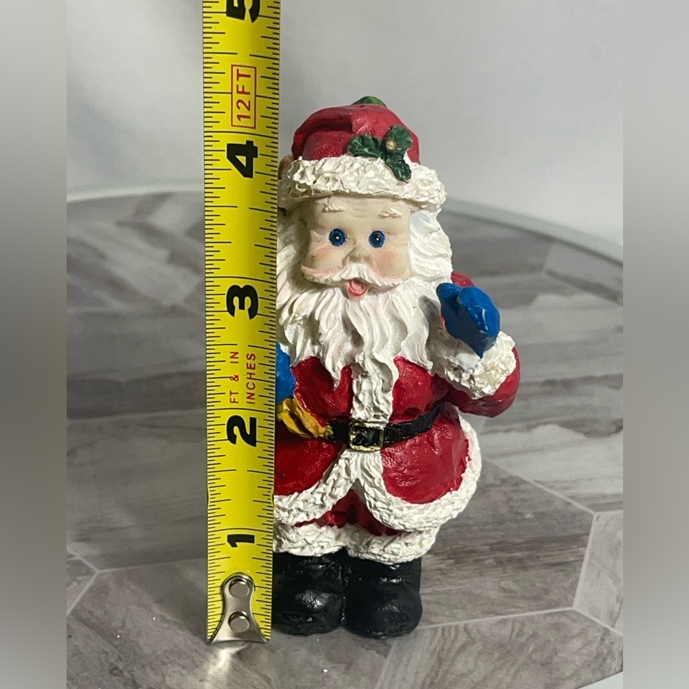 Vintage Festive Santa Claus Figurine Hand Painted Christmas Holiday Decor - Picture 7 of 7